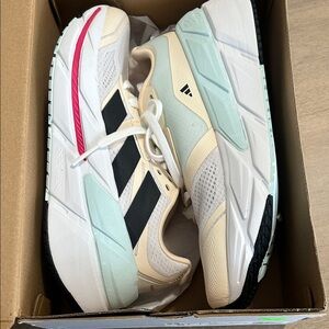 Adidas Women's Cream and Mint Sneakers